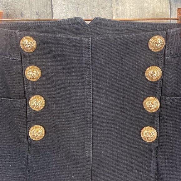 J. McLaughlin Hastings Double Button Front Zipper Jeans in Black Size 10. - Picture 7 of 14